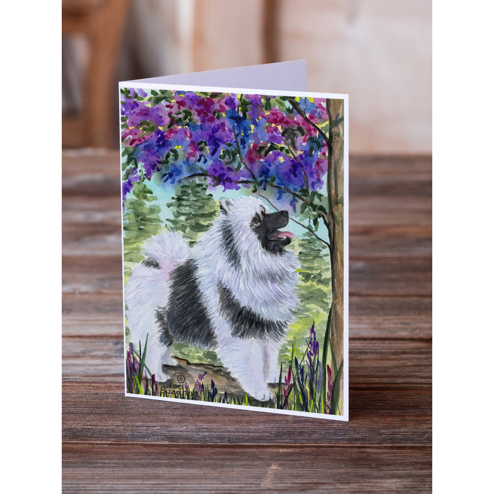 Keeshond Greeting Cards and Envelopes Pack of 8 Image 2