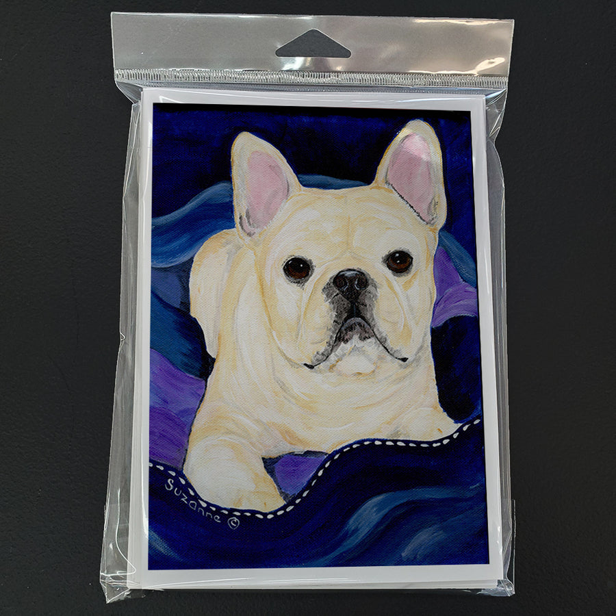 French Bulldog Greeting Cards and Envelopes Pack of 8 Image 1