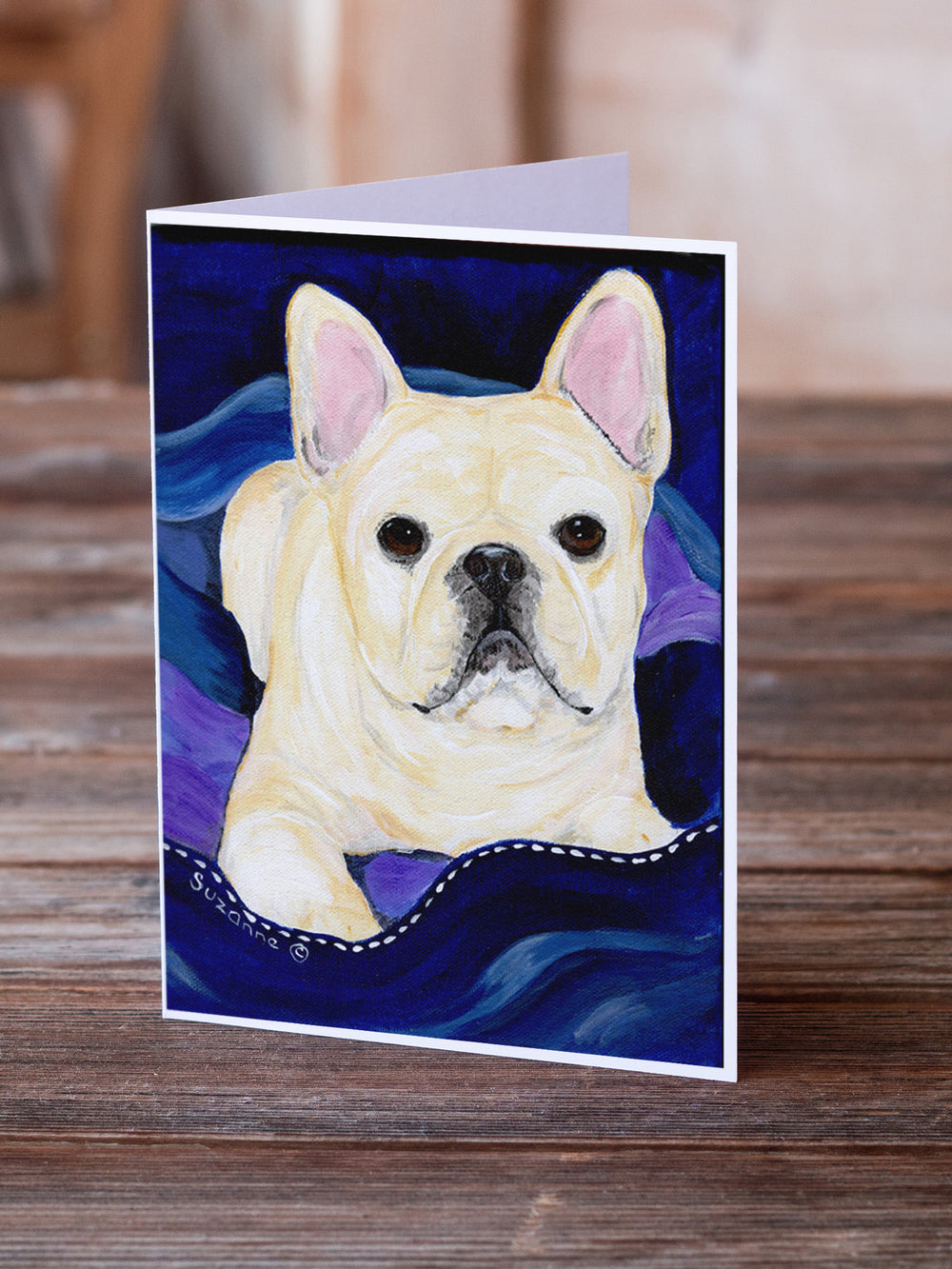 French Bulldog Greeting Cards and Envelopes Pack of 8 Image 2