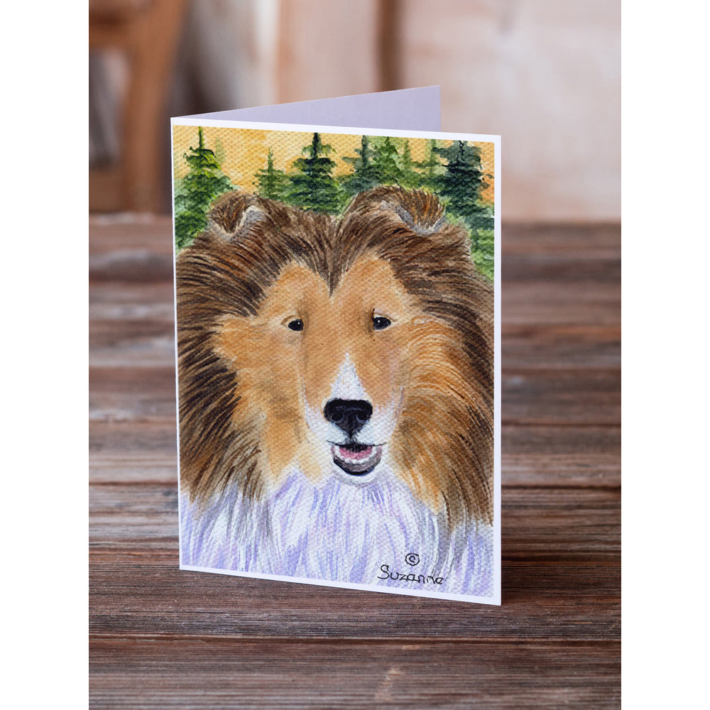 Sheltie Greeting Cards and Envelopes Pack of 8 Image 2