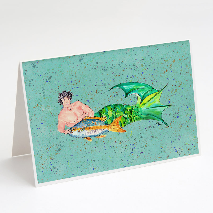 Black Headed Merman Greeting Cards and Envelopes Pack of 8 Image 1