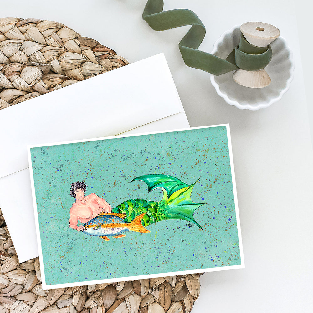 Black Headed Merman Greeting Cards and Envelopes Pack of 8 Image 2