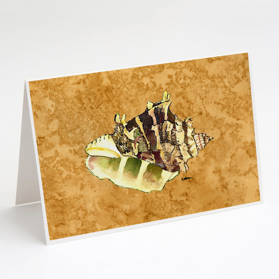 Shell Greeting Cards and Envelopes Pack of 8 Image 1