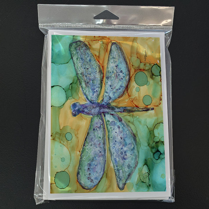 Abstract Dragonfly Greeting Cards and Envelopes Pack of 8 Image 3