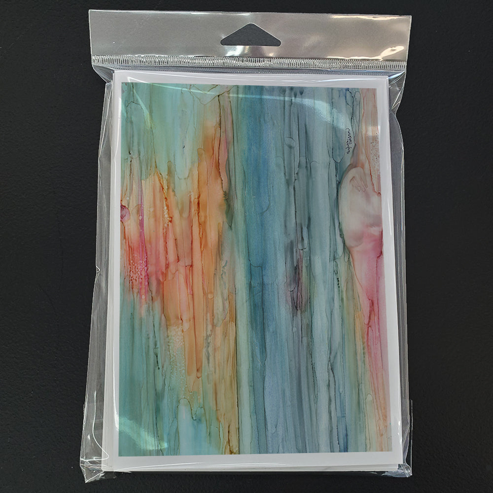 Abstract Rainbow Greeting Cards and Envelopes Pack of 8 Image 3
