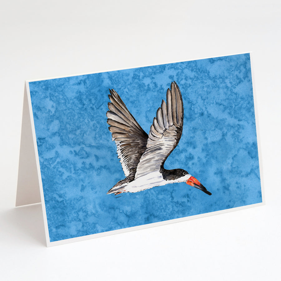 Bird on Blue Greeting Cards and Envelopes Pack of 8 Image 1