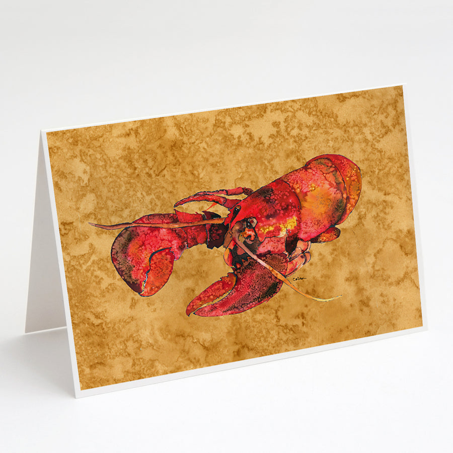 Cooked Lobster Greeting Cards and Envelopes Pack of 8 Image 1