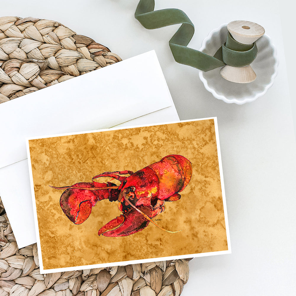 Cooked Lobster Greeting Cards and Envelopes Pack of 8 Image 2