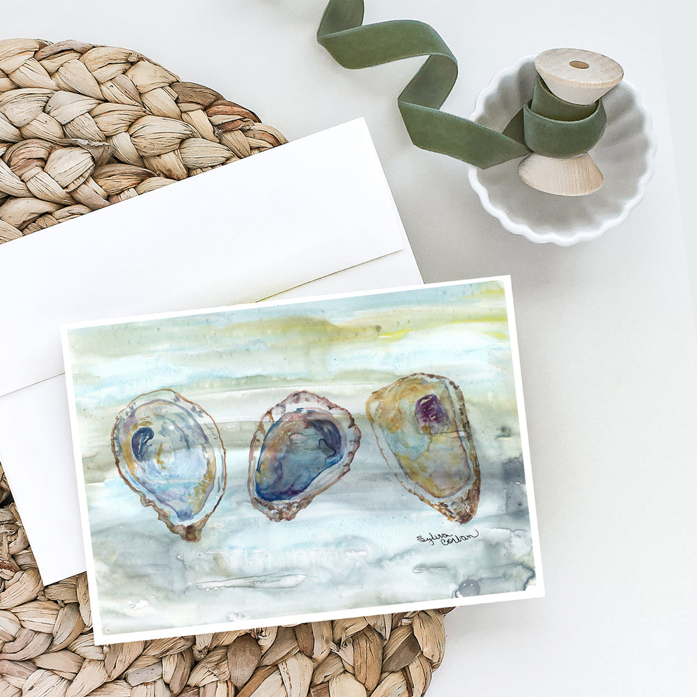 Oysters Watercolor Greeting Cards and Envelopes Pack of 8 Image 2