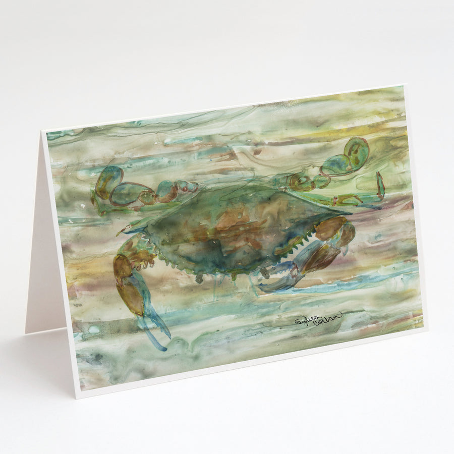 Crab a leg up Sunset Greeting Cards and Envelopes Pack of 8 Image 1