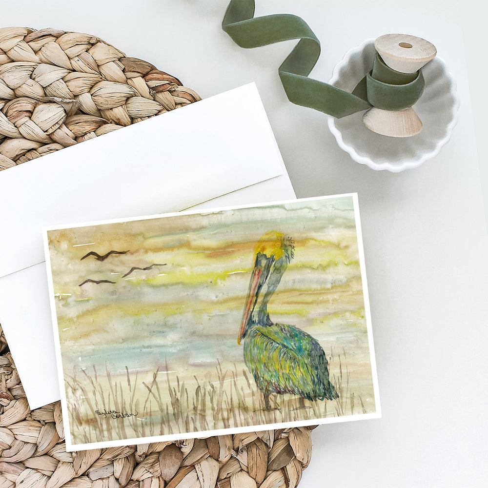 Pelican Yellow Sky Greeting Cards and Envelopes Pack of 8 Image 2