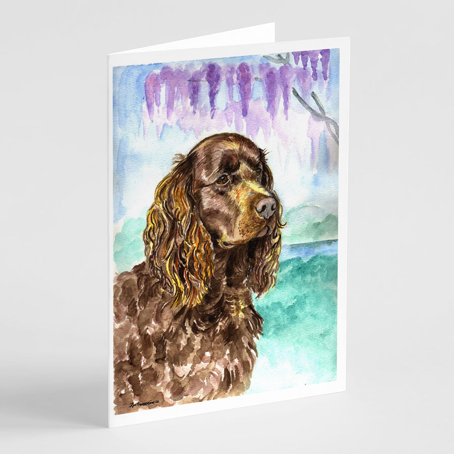 American Water Spaniel Greeting Cards and Envelopes Pack of 8 Image 1