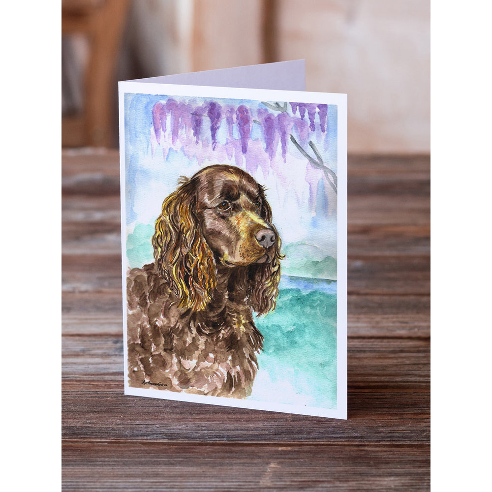 American Water Spaniel Greeting Cards and Envelopes Pack of 8 Image 2