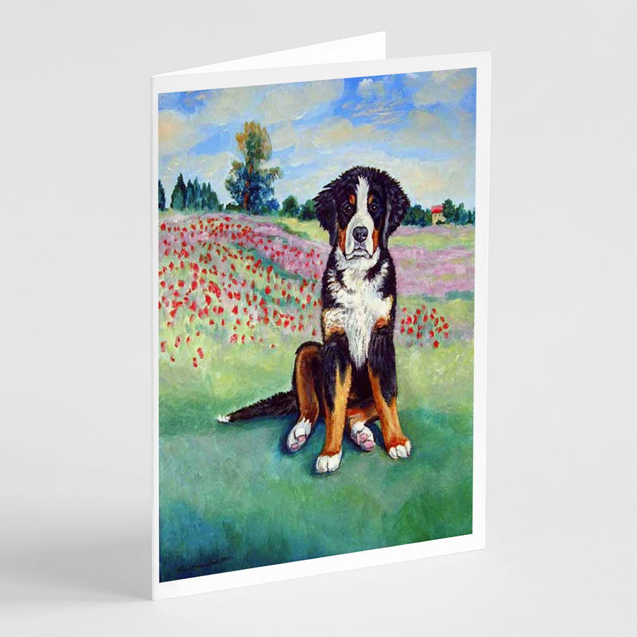 Bernese Mountain Dog Greeting Cards and Envelopes Pack of 8 Image 1