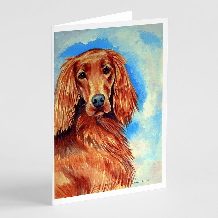 Irish Setter Greeting Cards and Envelopes Pack of 8 Image 1