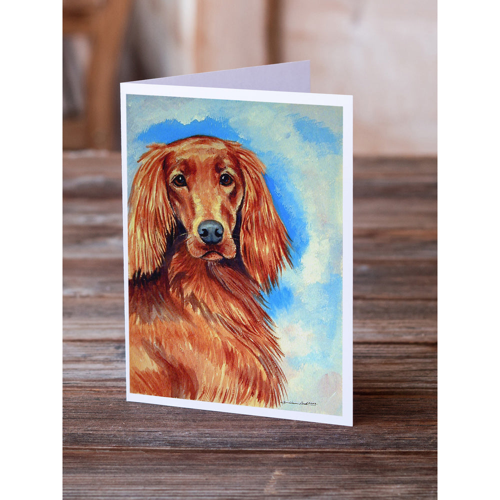 Irish Setter Greeting Cards and Envelopes Pack of 8 Image 2