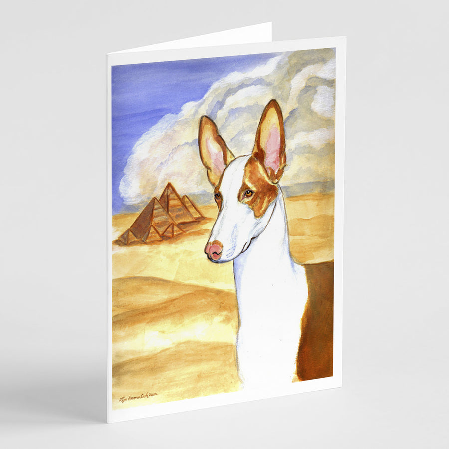 Ibizan Hound Greeting Cards and Envelopes Pack of 8 Image 1