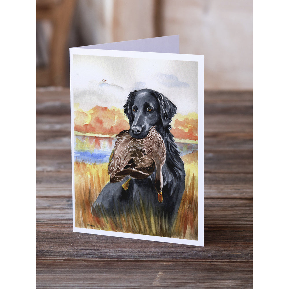 Flat Coated Retriever Greeting Cards and Envelopes Pack of 8 Image 2