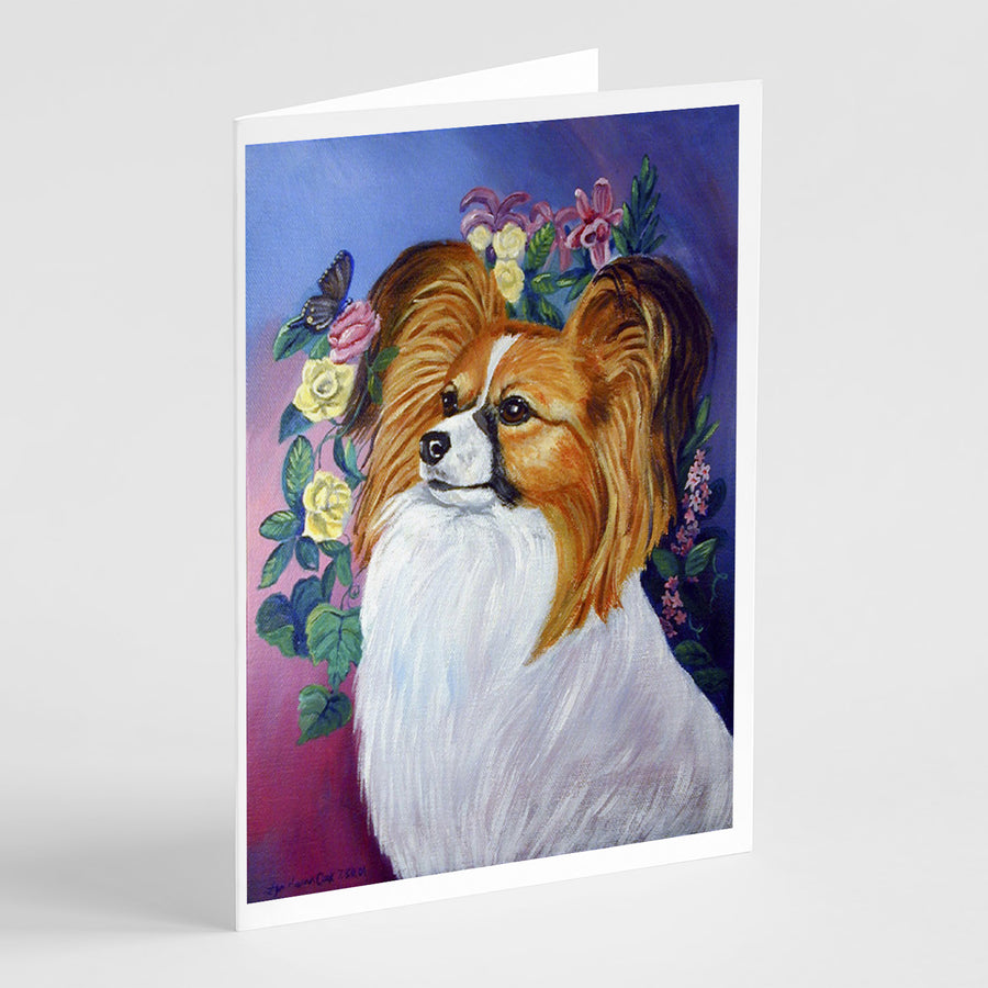 Papillon Greeting Cards and Envelopes Pack of 8 Image 1