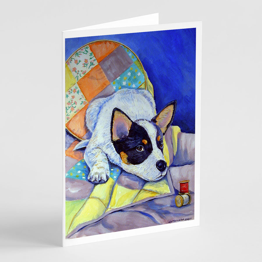 Australian Cattle Dog Sew Perfect Greeting Cards and Envelopes Pack of 8 Image 1