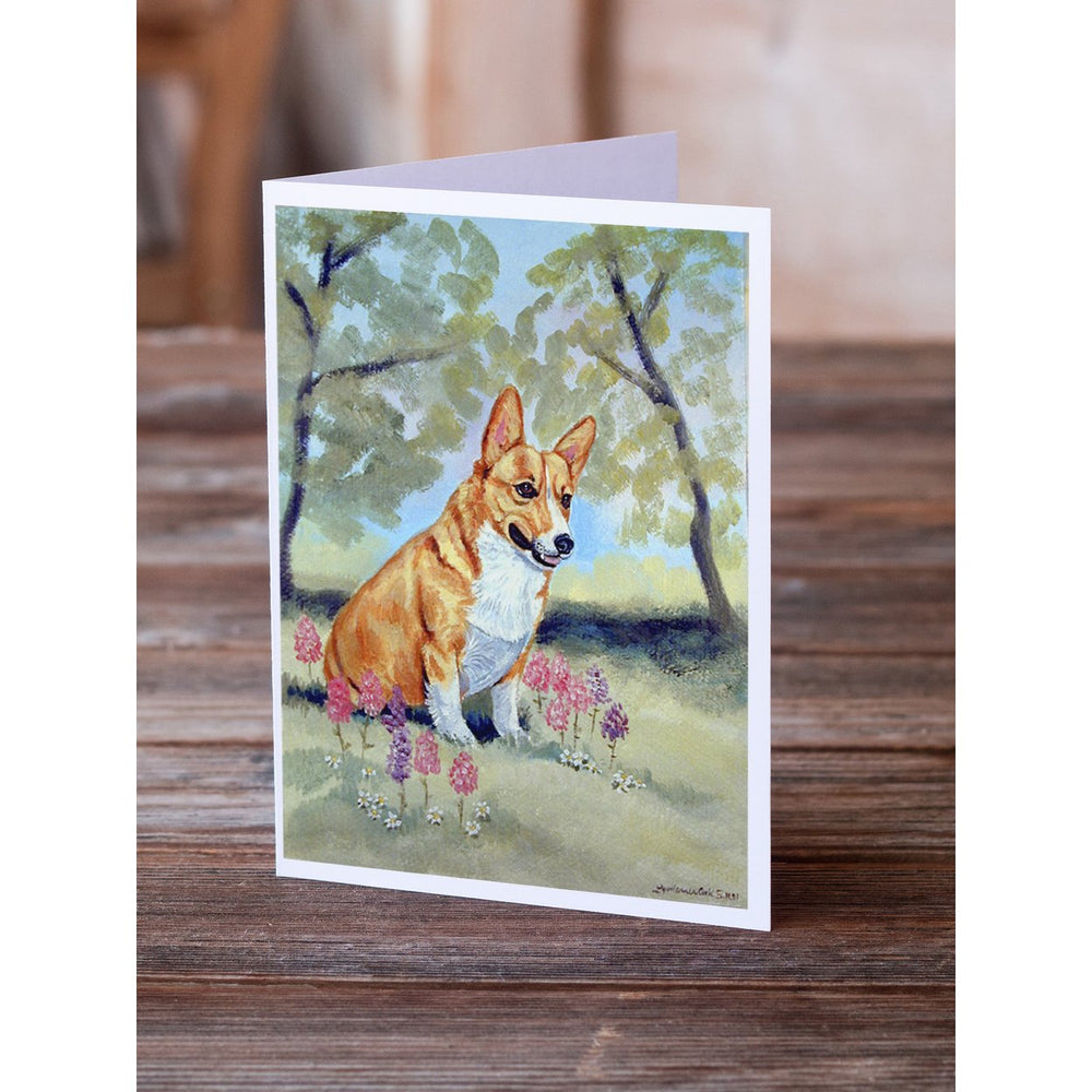 Corgi Greeting Cards and Envelopes Pack of 8 Image 2