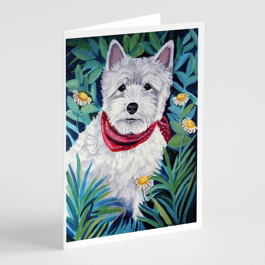 Westie Greeting Cards and Envelopes Pack of 8 Image 1