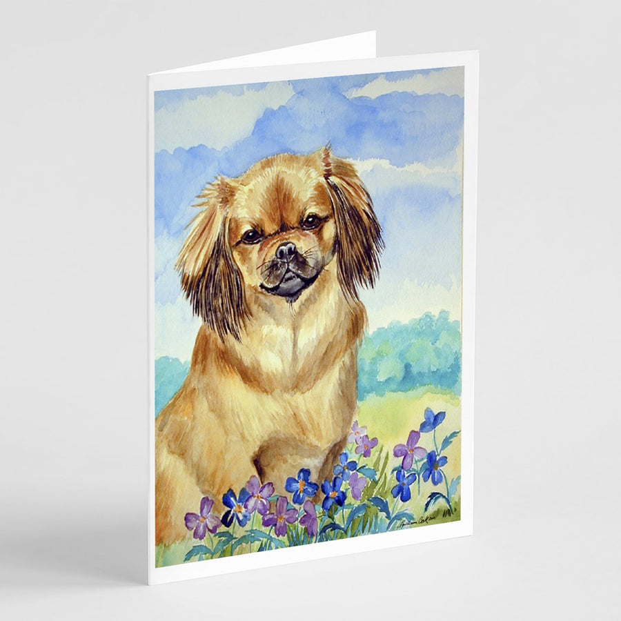 Tibetan Spaniel Greeting Cards and Envelopes Pack of 8 Image 1