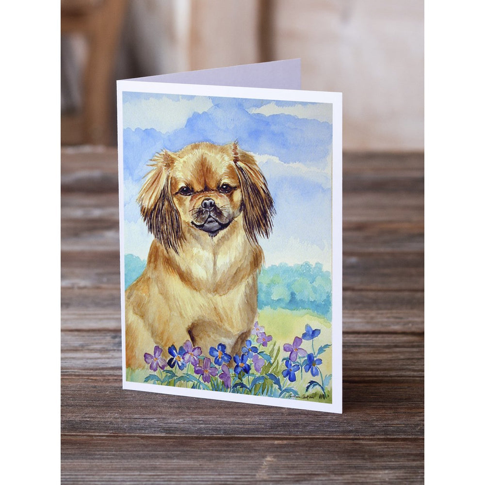 Tibetan Spaniel Greeting Cards and Envelopes Pack of 8 Image 2