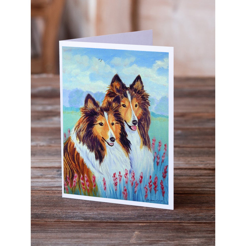 Sable Shelties Double Trouble Greeting Cards and Envelopes Pack of 8 Image 2