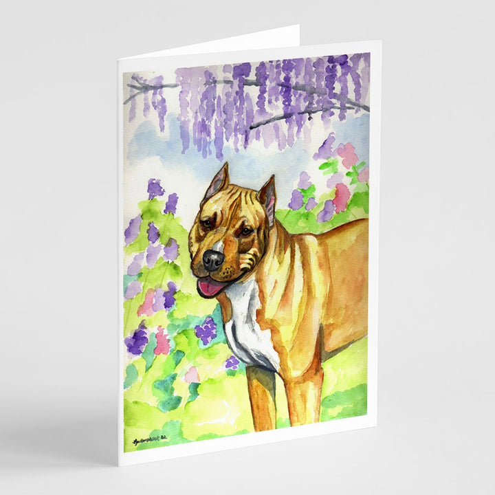 Pit Bull Greeting Cards and Envelopes Pack of 8 Image 1