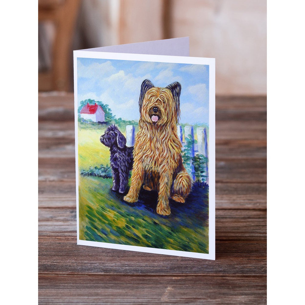 Briard Greeting Cards and Envelopes Pack of 8 Image 2