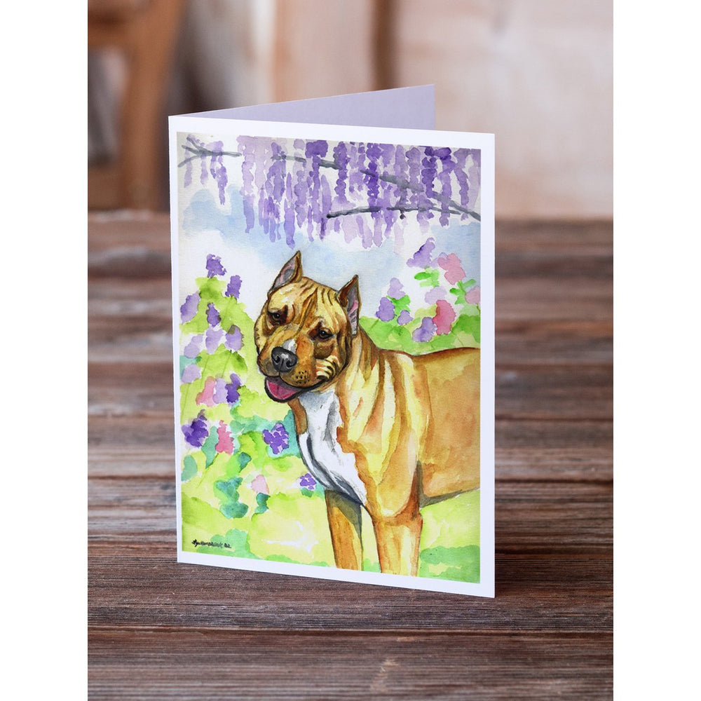 Pit Bull Greeting Cards and Envelopes Pack of 8 Image 2