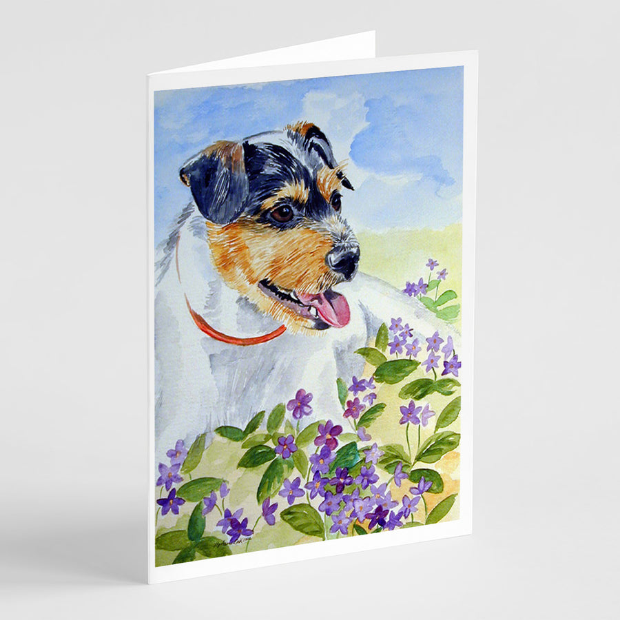 Jack Russell Terrier Greeting Cards and Envelopes Pack of 8 Image 1