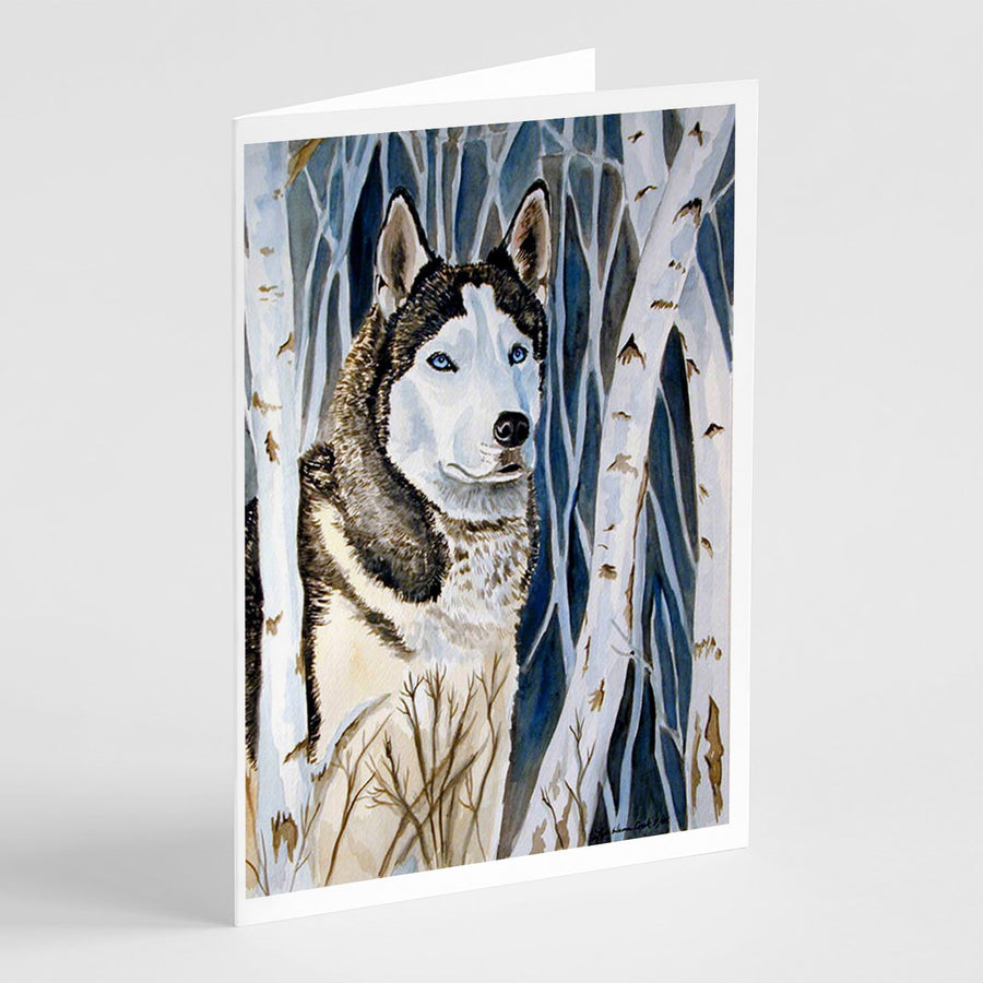 Siberian Husky Greeting Cards and Envelopes Pack of 8 Image 1