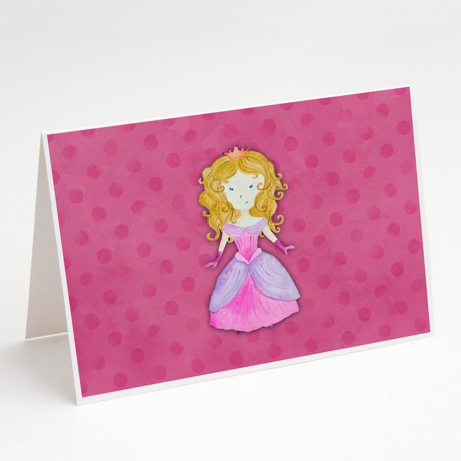 Princess Watercolor Greeting Cards and Envelopes Pack of 8 Image 1