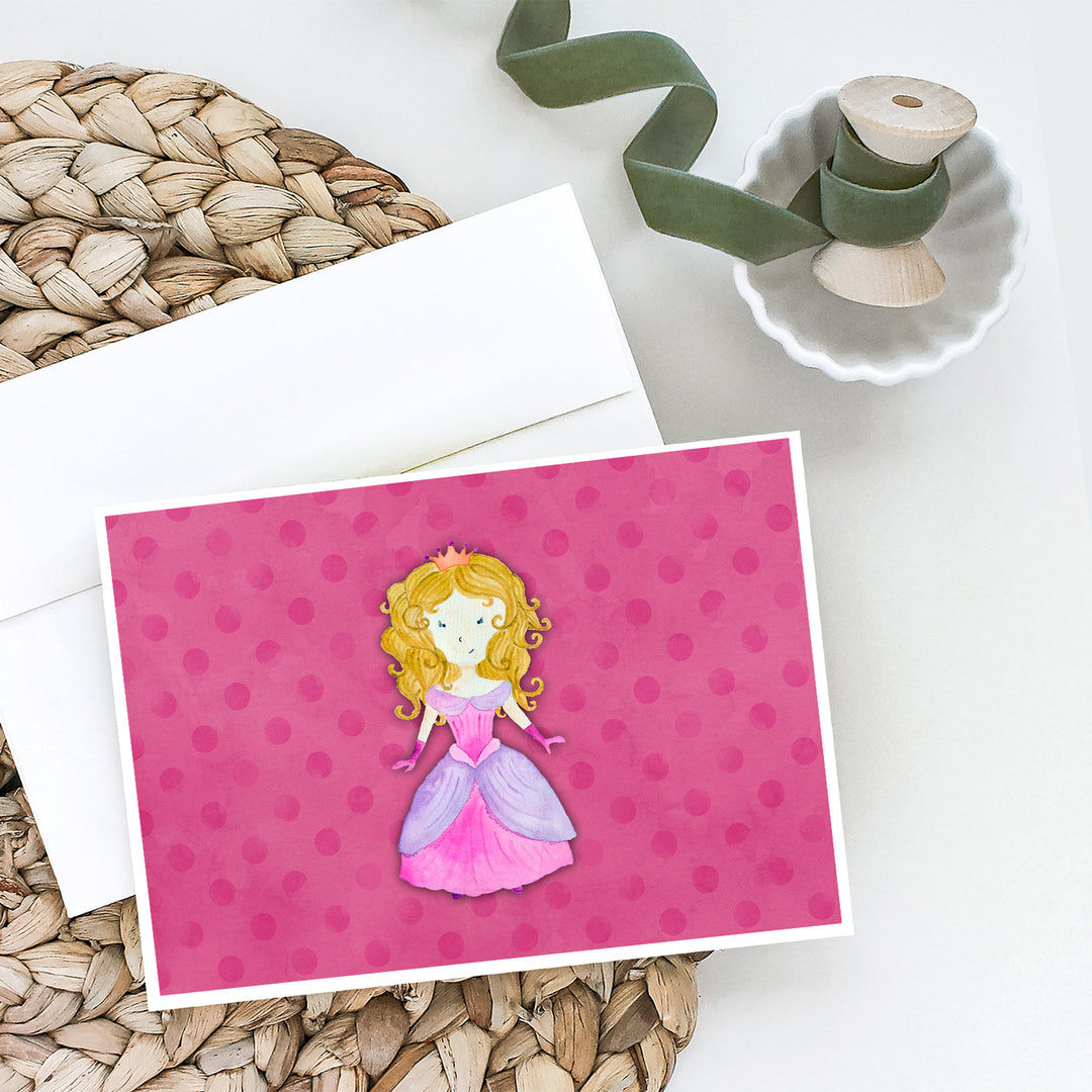 Princess Watercolor Greeting Cards and Envelopes Pack of 8 Image 2