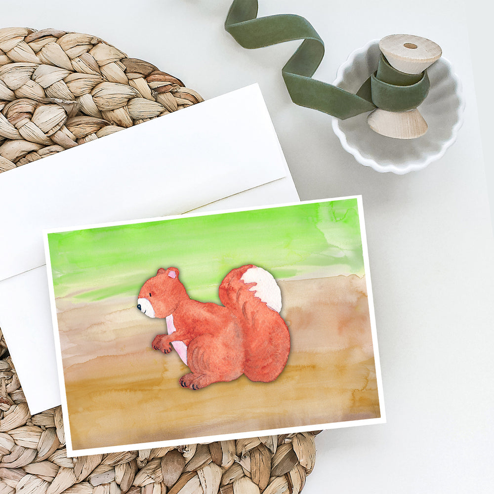 Squirrel Watercolor Greeting Cards and Envelopes Pack of 8 Image 2