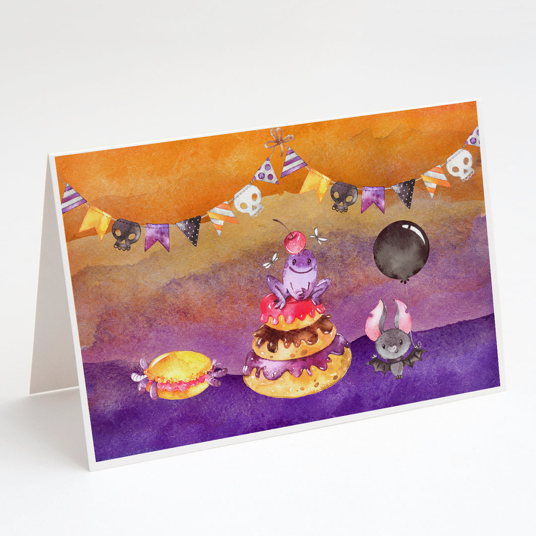 Halloween Sweets Party Greeting Cards and Envelopes Pack of 8 Image 1