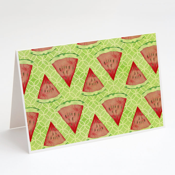 Watercolor Watermelon Greeting Cards and Envelopes Pack of 8 Image 1