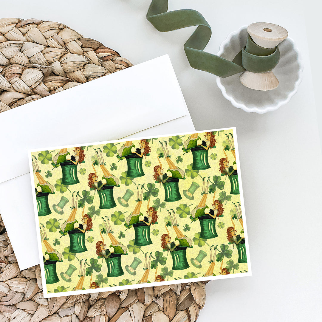 Watercolor St Patricks Day Party Greeting Cards and Envelopes Pack of 8 Image 2