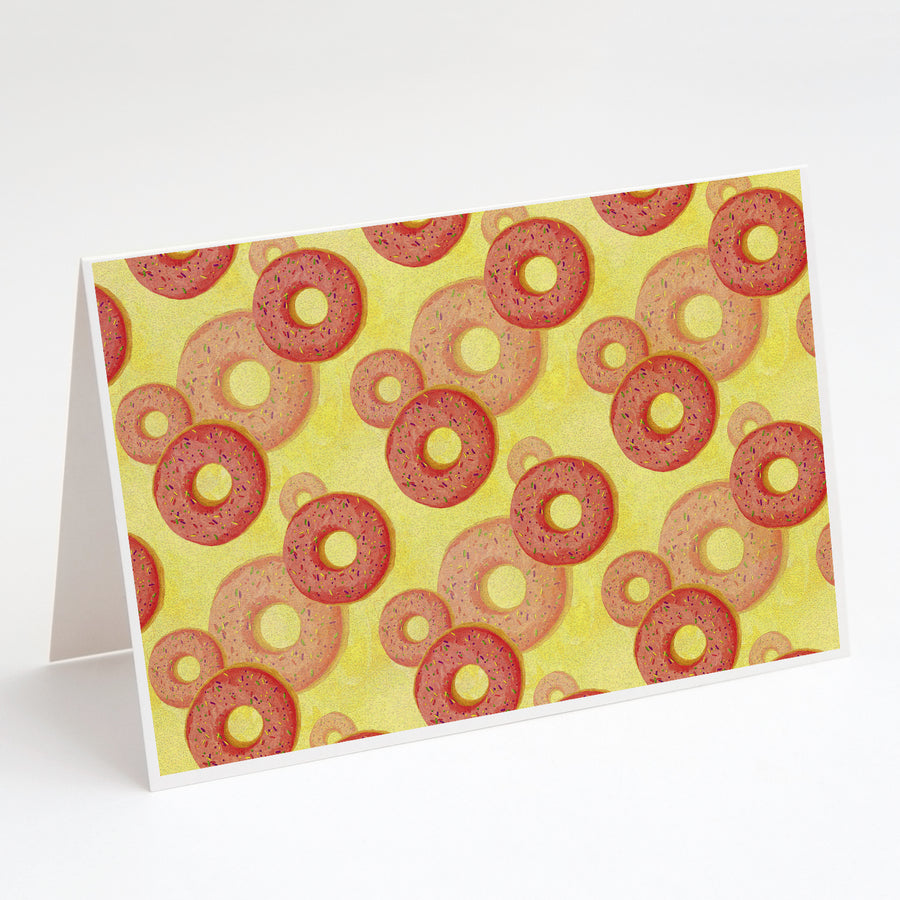 Watercolor Just Donuts Greeting Cards and Envelopes Pack of 8 Image 1