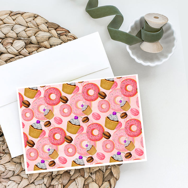 Watercolor Sweet Pastries Greeting Cards and Envelopes Pack of 8 Image 2