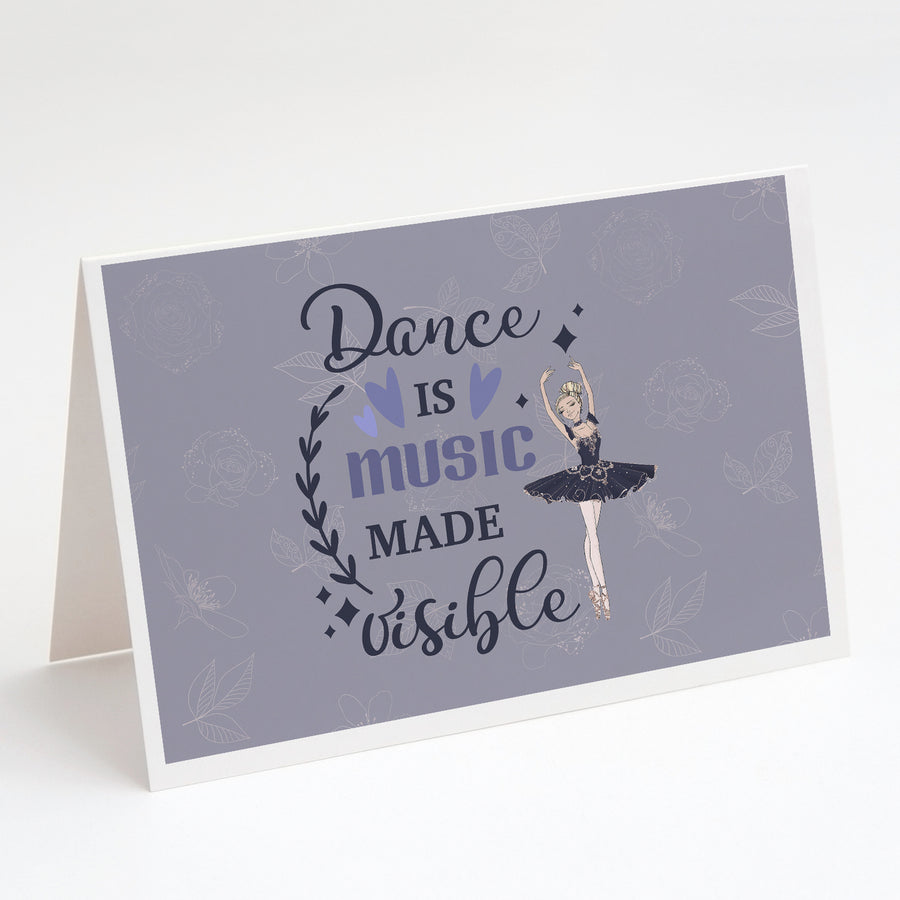 Dance is music made visible Greeting Cards and Envelopes Pack of 8 Image 1