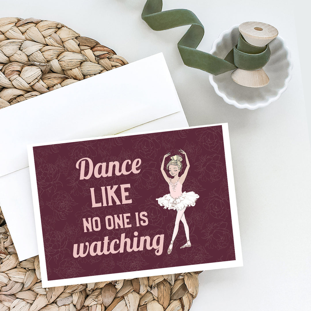 Dance like no one is watching Greeting Cards and Envelopes Pack of 8 Image 2