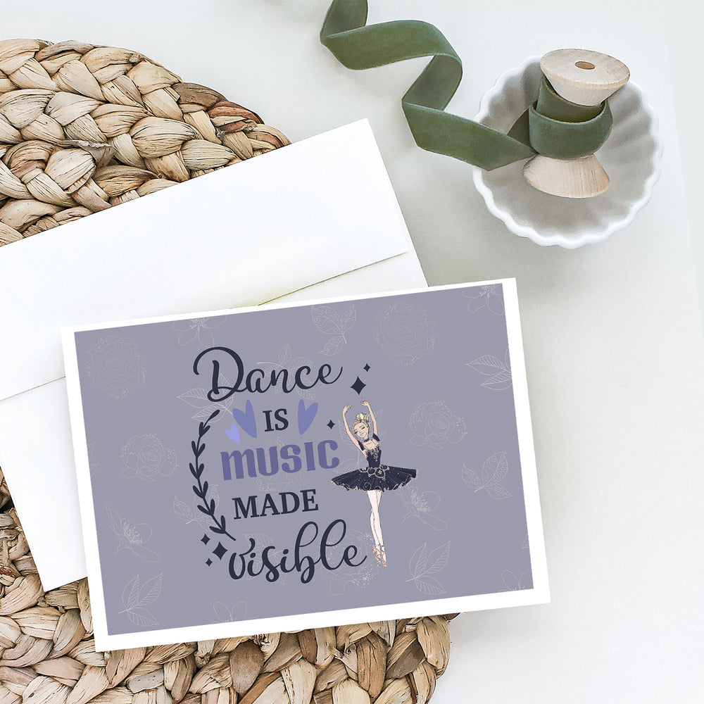 Dance is music made visible Greeting Cards and Envelopes Pack of 8 Image 2