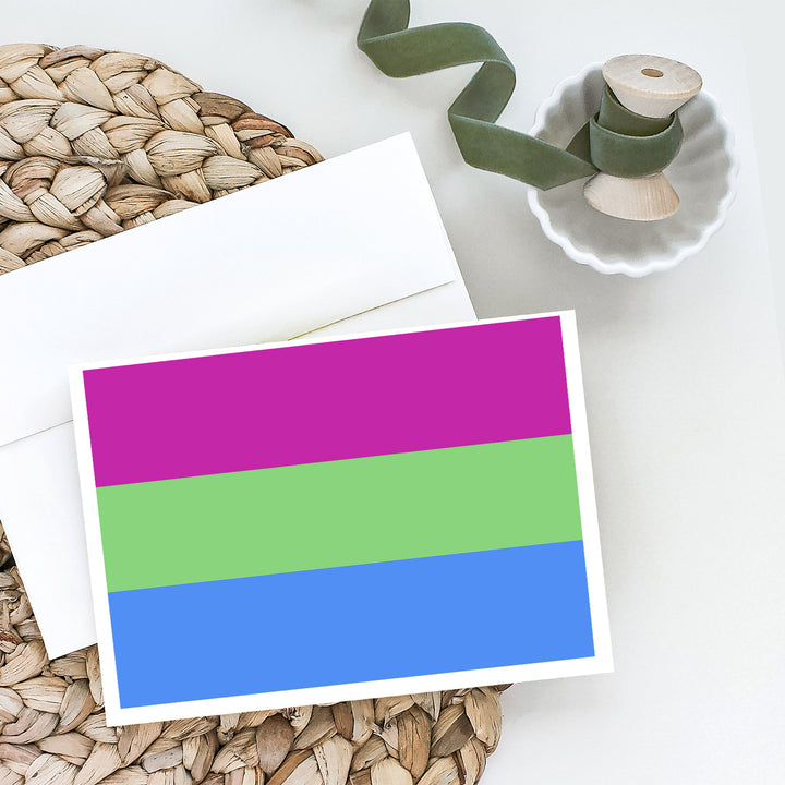 Polisexual Pride Greeting Cards and Envelopes Pack of 8 Image 2