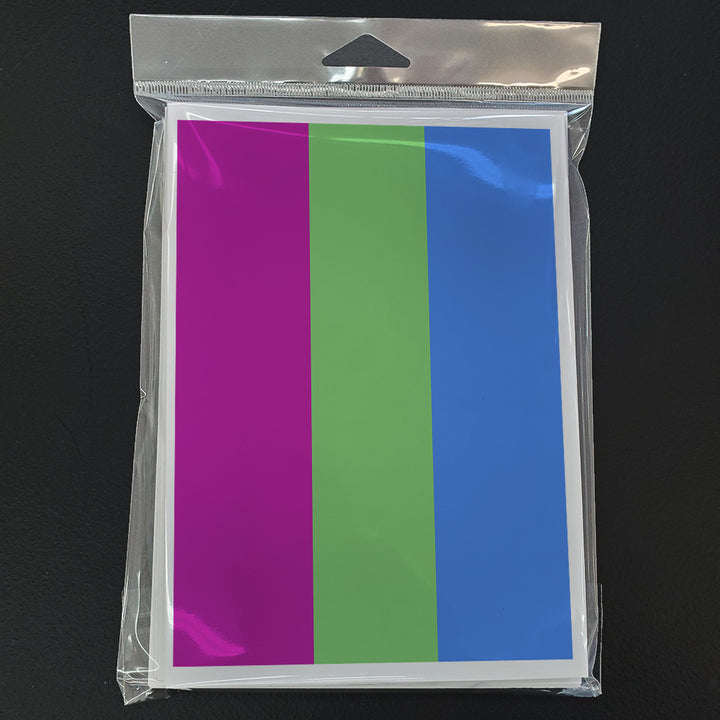 Polisexual Pride Greeting Cards and Envelopes Pack of 8 Image 3