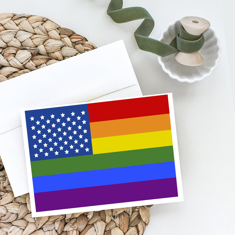 USA Gay Pride Greeting Cards and Envelopes Pack of 8 Image 2