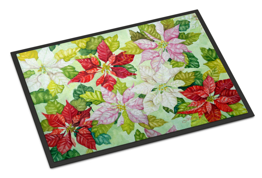 Poinsettias by Ferris Hotard Indoor or Outdoor Mat 24x36 Image 1