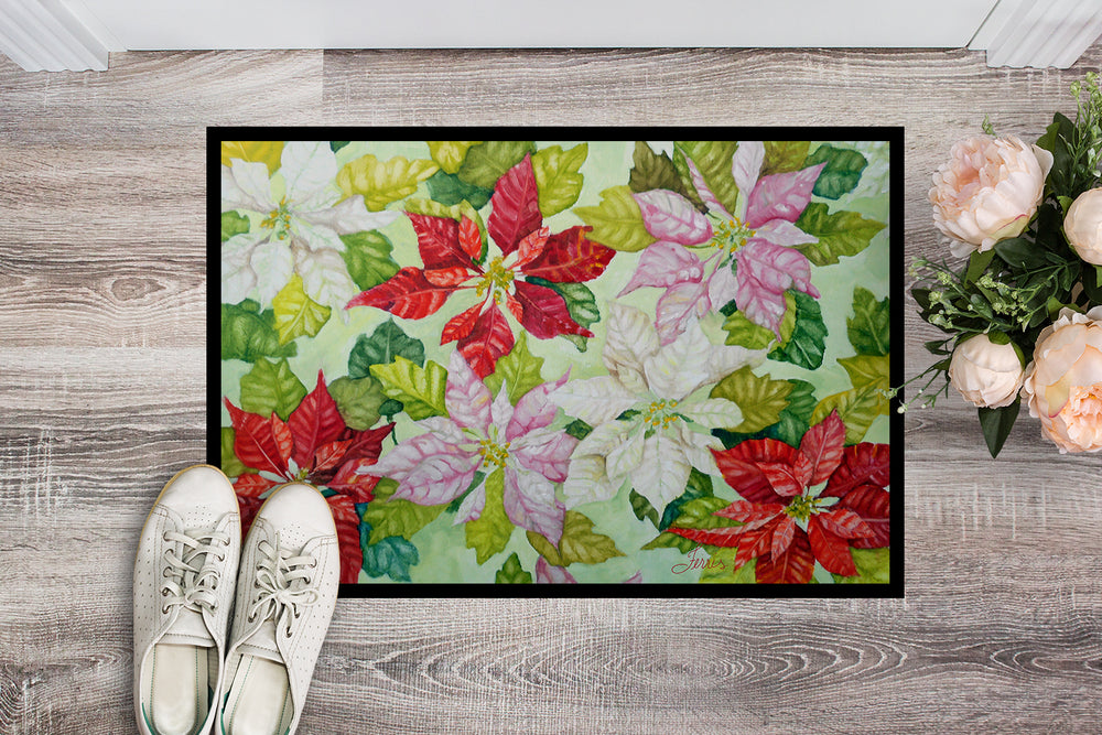 Poinsettias by Ferris Hotard Indoor or Outdoor Mat 24x36 Image 2